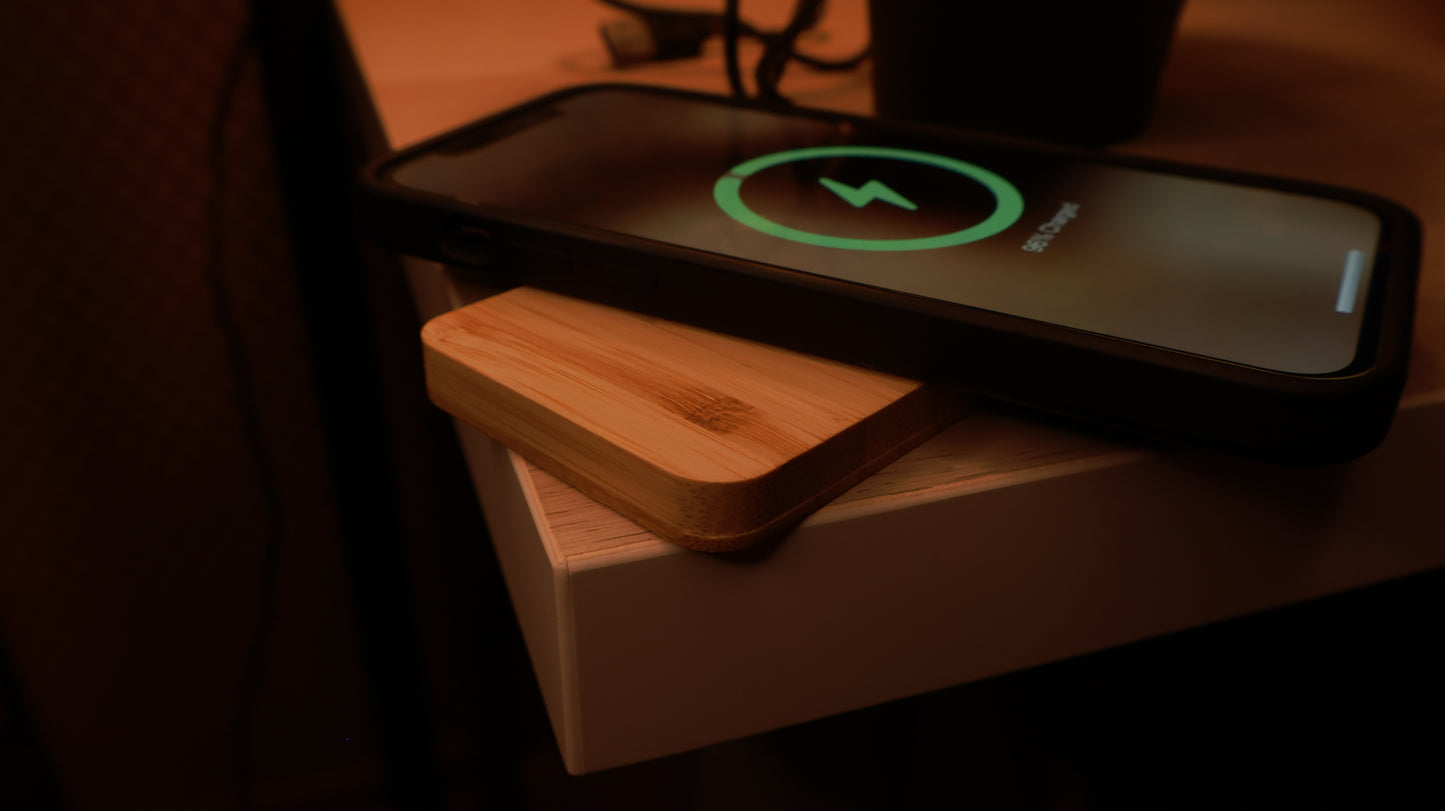 **LIMITED TIME DEAL** Mini Bamboo Wireless Speaker + Bamboo Wireless Charger